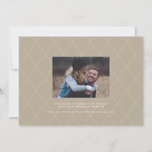 Save The Date Photographie complète Lettrage de mariage Enregist (Dos)