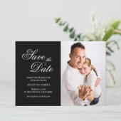 Save The Date Photographie de calligraphie classique noire et bl (Debout devant)