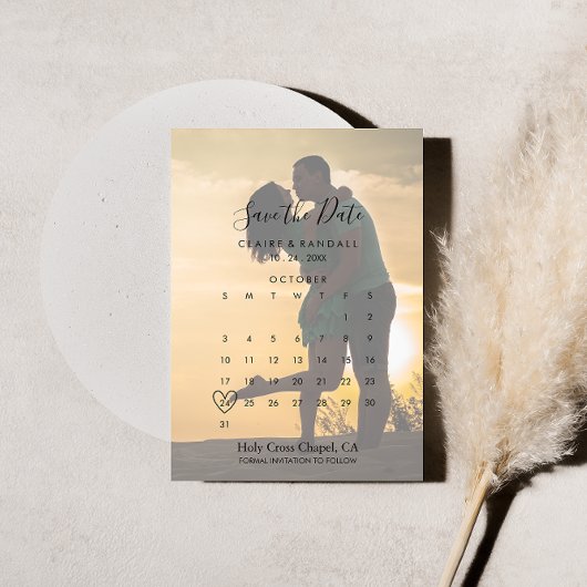 Save The Date Photographie de calligraphie Enregistrer le calend