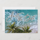 Save The Date Photographie de mariage de la plage de destination (Devant)