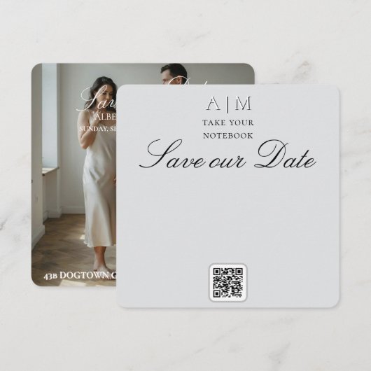 Save The Date Photographie de mariage Great Dane (Devant / Derrière)