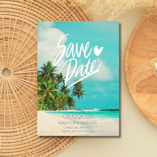 Save The Date Photographie de plage tropicale Mariage de destina
