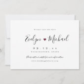Save The Date Photographie de script simple et moderne enregistr (Dos)