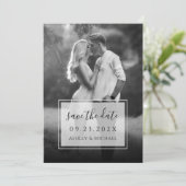 Save The Date Photographie et script noir et blanc Mariage trans (Debout devant)
