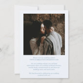 Save The Date Photographie florale bleu foncé moderne Mariage él (Dos)