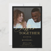 Save The Date Photographie moderne faux or script simple mariage (Devant)