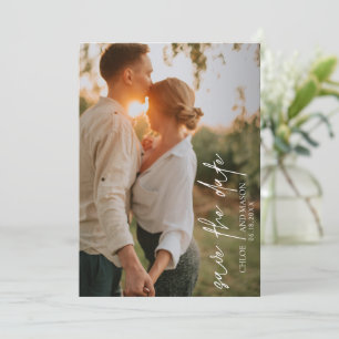 Save The Date Photographie noir et blanc classique Mariage éléga