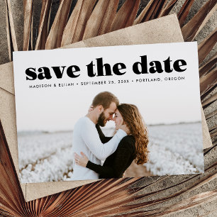 Save The Date Photographie superposée de la typographie noire mo