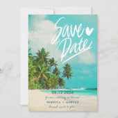 Save The Date Photographie tropicale Plage Destination Mariage (Devant)