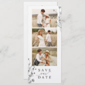 Save The Date Photomaton à bande photo florale (Devant / Derrière)