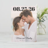 Save The Date PhotoPop Conception de date de mariage moderne (Debout devant)