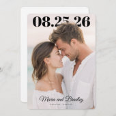 Save The Date PhotoPop Modern Wedding Date Design (Devant / Derrière)