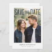 Save The Date PhotoPop Save Our Date Modern Design (Devant / Derrière)