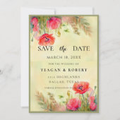Save The Date Photos d'aquarelle Mariage de printemps (Devant)
