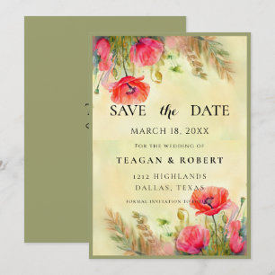 Save The Date Photos d'aquarelle Mariage de printemps