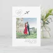 Save The Date Photos de mariage de destination Coeur de l'avion (Debout devant)