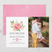 Save The Date Photos du Mariage de l'aquarelle de printemps (Devant / Derrière)