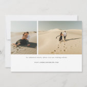 Save The Date Photos Modernes De Calligraphie Silencieuse À 2 Cô (Dos)