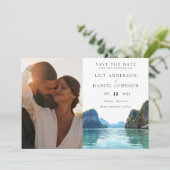 Save The Date Phuket Thailand Watercolor Photo Wedding (Debout devant)