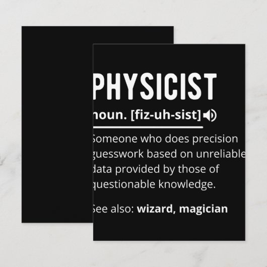 Save The Date physicist (Devant / Derrière)
