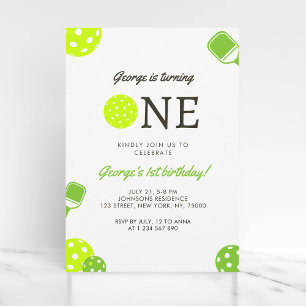 Save The Date Pickleball Ball Paddle Sports Thème 1er Anniversai