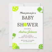 Save The Date Pickleball Ball Paddle Sports Thème Baby shower (Devant)