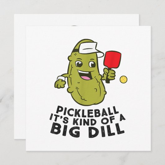 Save The Date Pickleball C'est un genre de Big Dill Pickles Pick (Devant / Derrière)