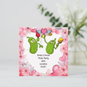 Save The Date Pickleball Enregistrer la date Mariage Drôle invit (Debout devant)