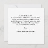 Save The Date Pickleball thème Noël (Dos)