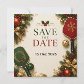 Save The Date Pickleball thème Noël (Devant)