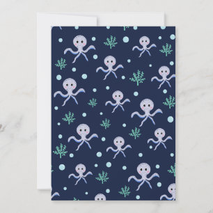 Save The Date Pieuvre sous le motif enfants de la mer
