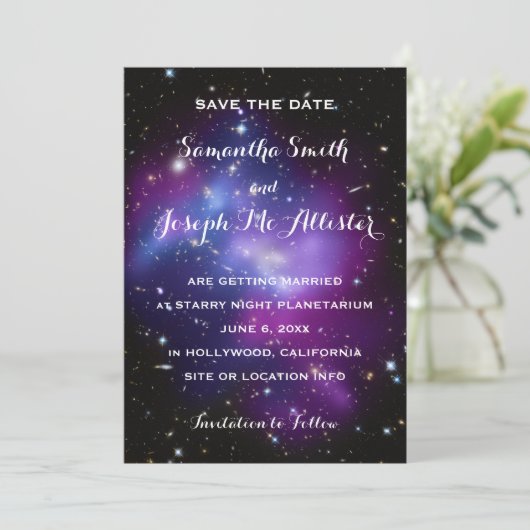 Save The Date Pile Galaxy Cluster Enregistrer la date (Debout devant)