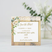 Save The Date Pin miel rustique (Debout devant)