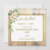 Save The Date Pin miel rustique (Devant)