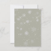 Save The Date Pin Russe à neige et Mariage Floral Blanc (Dos)