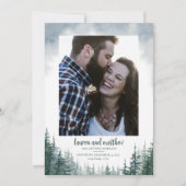 Save The Date Pine Tree Mariage rustique Enregistrer la date ave (Devant)