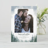 Save The Date Pine Tree Mariage rustique Enregistrer la date ave (Debout devant)