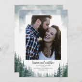 Save The Date Pine Tree Mariage rustique Enregistrer la date ave (Devant / Derrière)
