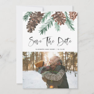 Save The Date Pinecone À feuillage persistant