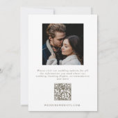 Save The Date Pinecone & Acorns Mariage de automne Photo QR Code (Dos)