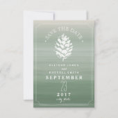 Save The Date Pinecone Vert Aquarelle Mariage Enregistrer La Dat (Devant)