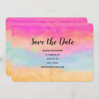 Pink Blue Jaune arc-en-ciel Abstraites rayures Ann