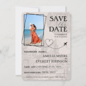 Save The Date Pink Cancun Passeport Enregistrer La Date (Devant)