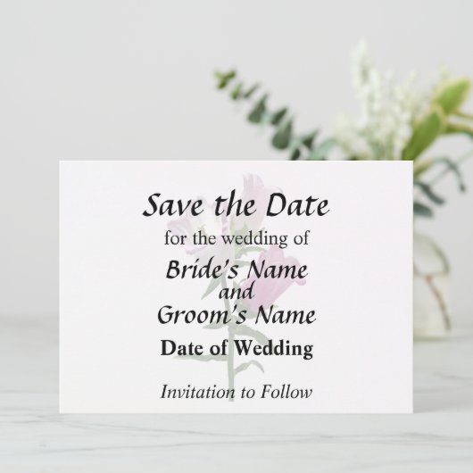 Save The Date Pink Canterbury Bells (Debout devant)