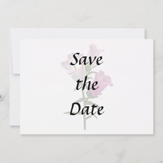 Save The Date Pink Canterbury Bells (Dos)