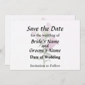 Save The Date Pink Canterbury Bells (Devant / Derrière)