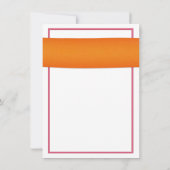 Save The Date Pink Daisy Orange Ribbon Wedding Enregistrer la da (Dos)