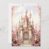 Save The Date Pink Floral Fairytale Castle Wedding (Dos)