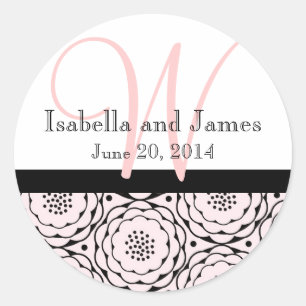 Save the Date Pink Flowers Bruiloft Sticker