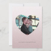 Save The Date Pink Glitt Enregistrer notre date mariage invitati (Dos)